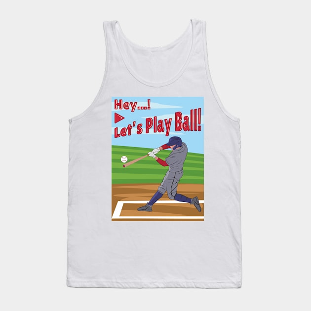 Baseball Gift For Kids | Let's Play Ball! Kido | Variety Colors Fit Tank Top by VISUALUV